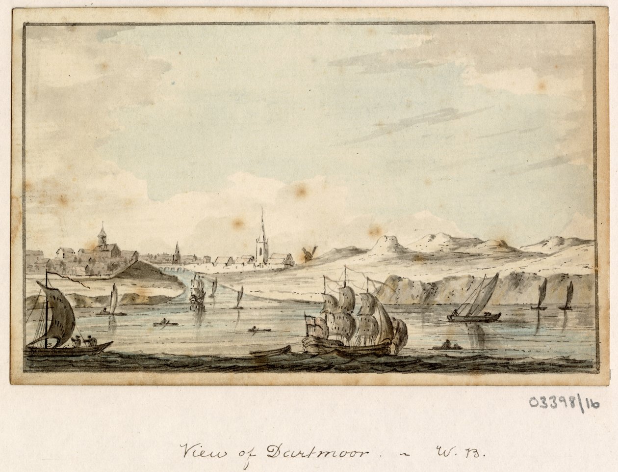 Série skic, pohledy ve Velké Británii, kontinentu a Americe 1772-1778 (akvarel) od British School