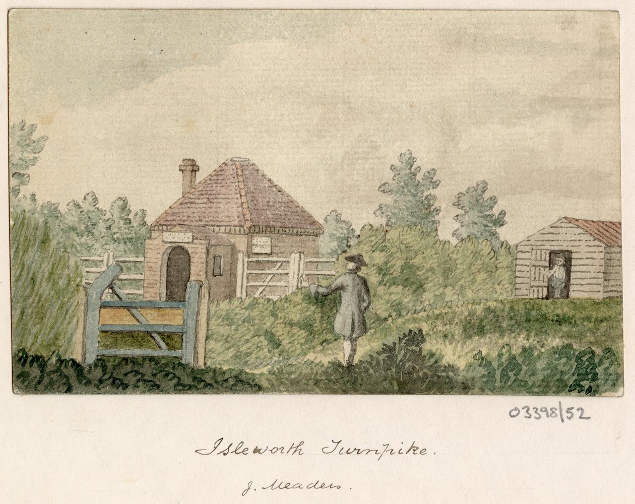 Série skic, pohledy ve Velké Británii, kontinentu a Americe 1772-1778 (akvarel) od British School