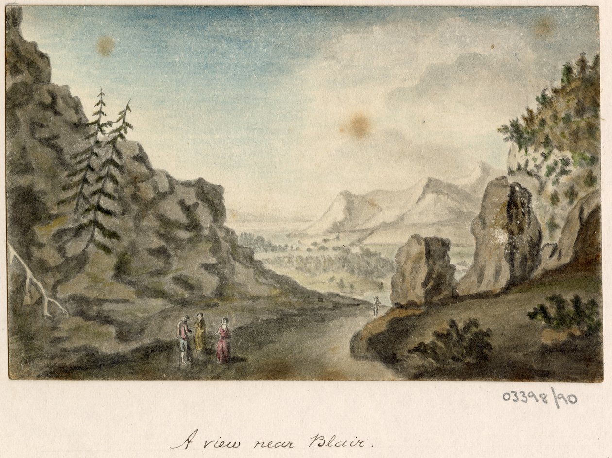 Série skic, pohledy ve Velké Británii, kontinentu a Americe 1772-1778 (akvarel) od British School