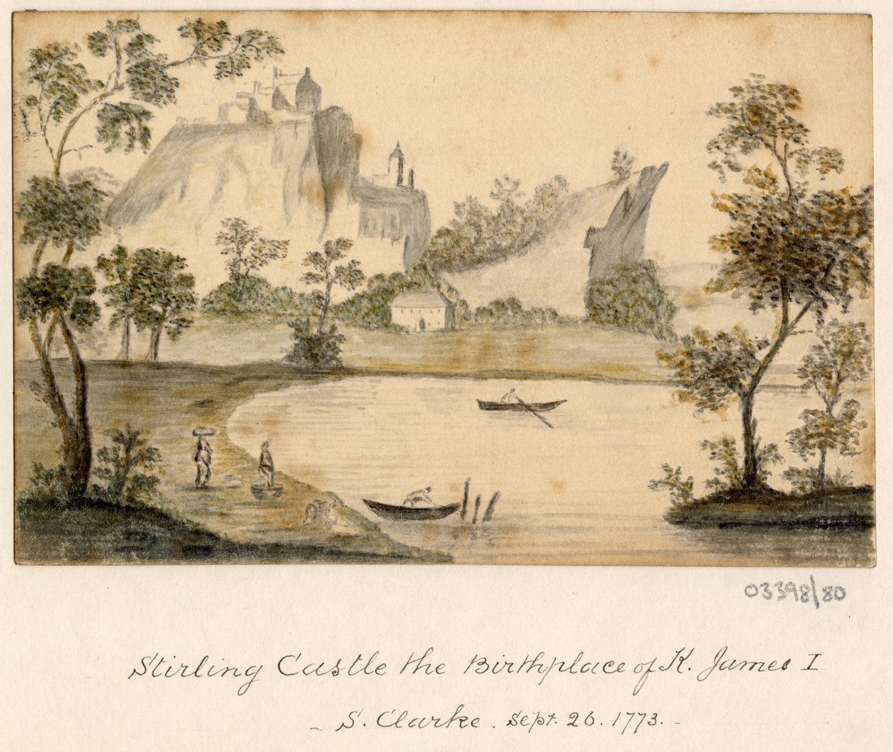 Série skic, pohledy ve Velké Británii, kontinentu a Americe 1772-1778 (akvarel) od British School