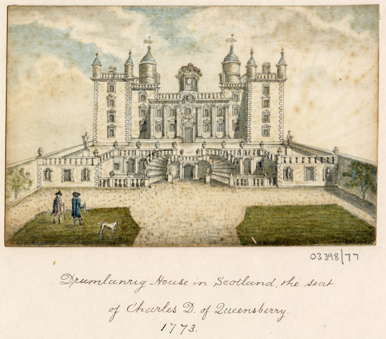 Série skic, pohledy ve Velké Británii, kontinentu a Americe 1772-1778 (akvarel) od British School