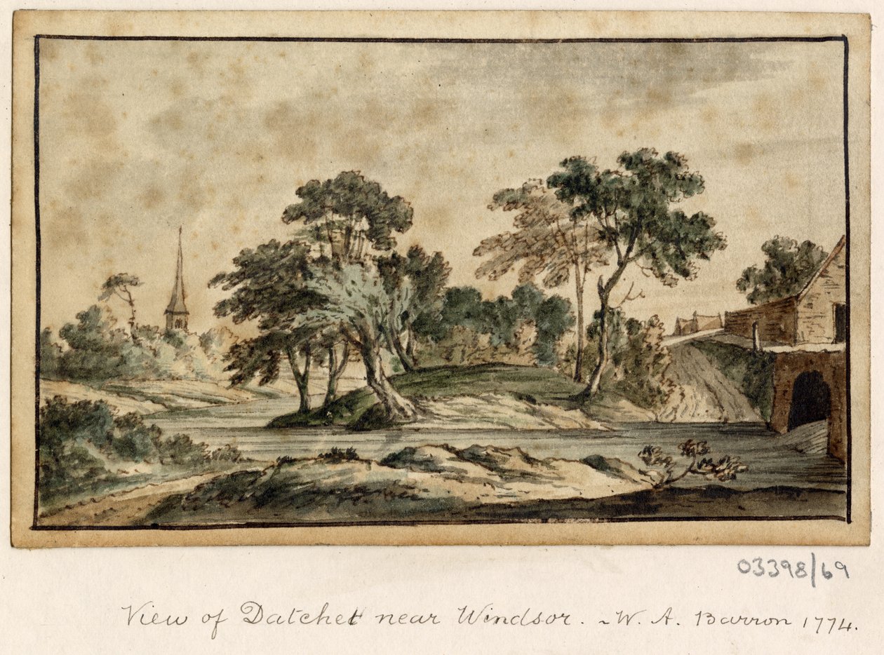 Série skic, pohledy ve Velké Británii, kontinentu a Americe 1772-1778 (akvarel) od British School