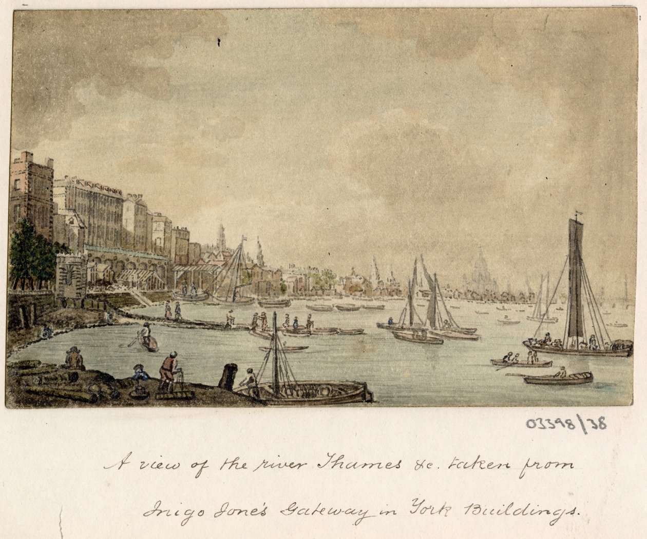 Série skic, pohledy ve Velké Británii, kontinentu a Americe 1772-1778 (akvarel) od British School