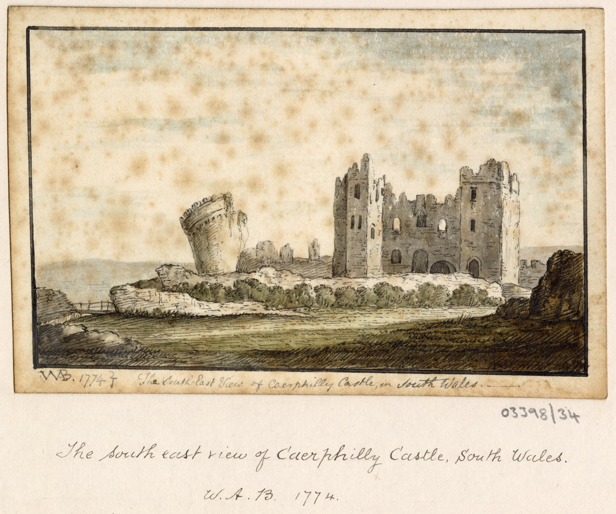 Série skic, pohledy ve Velké Británii, kontinentu a Americe 1772-1778 (akvarel) od British School