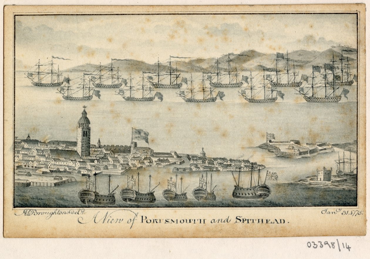 Série skic, pohledy ve Velké Británii, kontinentu a Americe 1772-1778 (akvarel) od British School