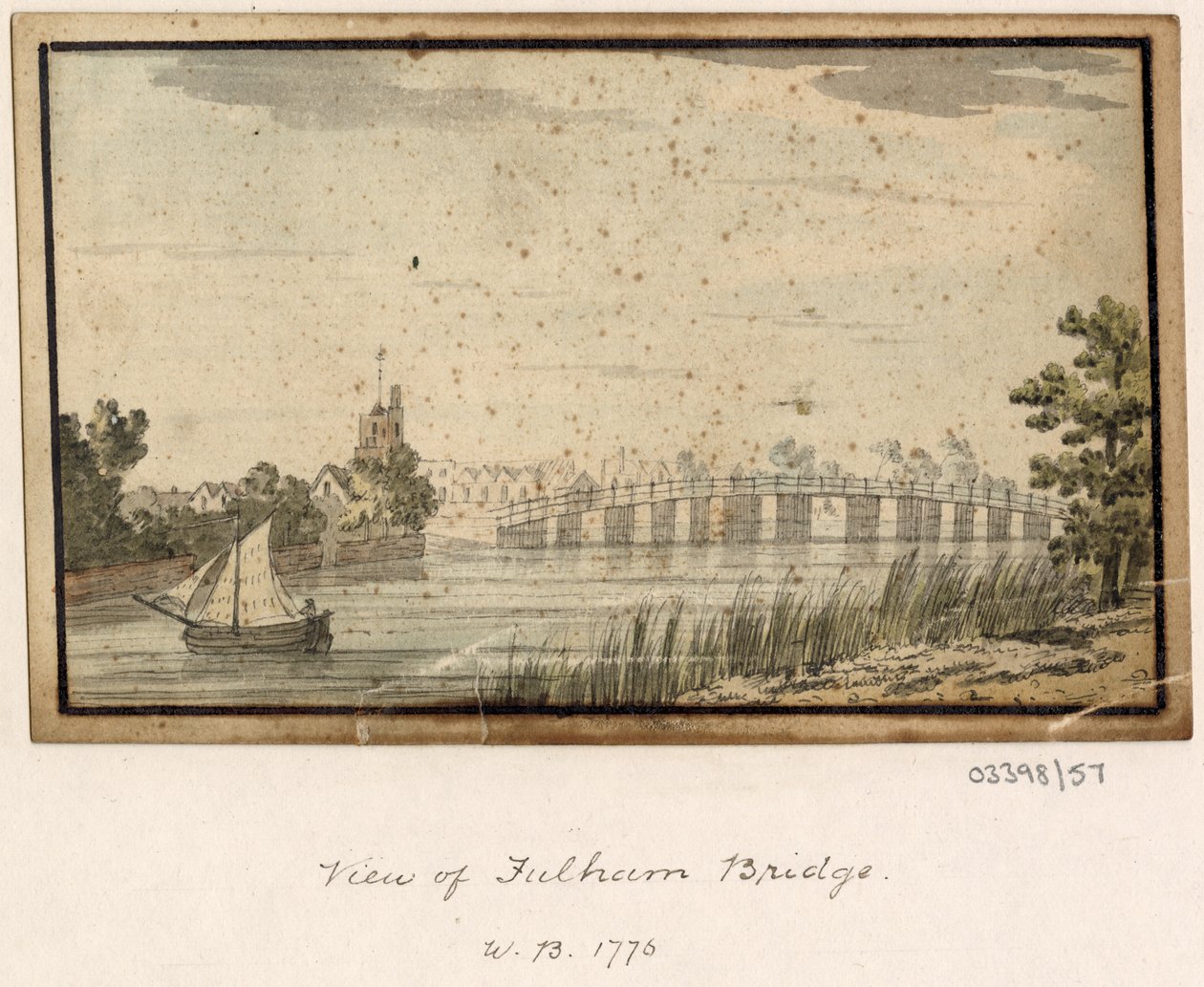 Série skic, pohledy ve Velké Británii, kontinentu a Americe 1772-1778 (akvarel) od British School