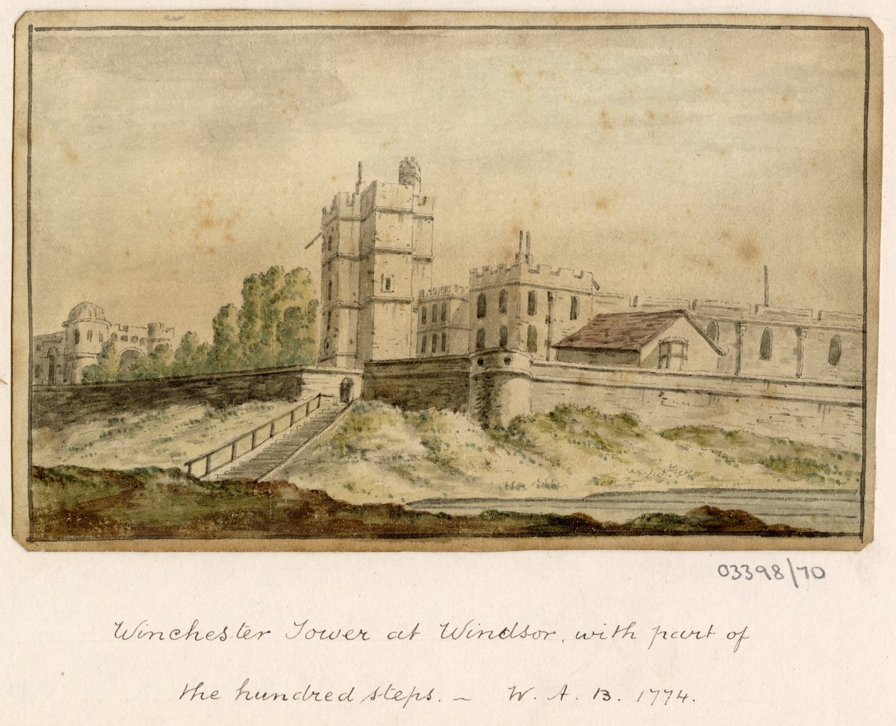 Série skic, pohledy ve Velké Británii, kontinentu a Americe 1772-1778 (akvarel) od British School