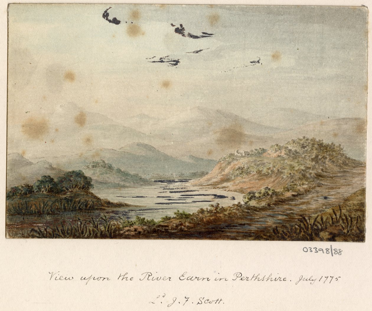 Série skic, pohledy ve Velké Británii, kontinentu a Americe 1772-1778 (akvarel) od British School