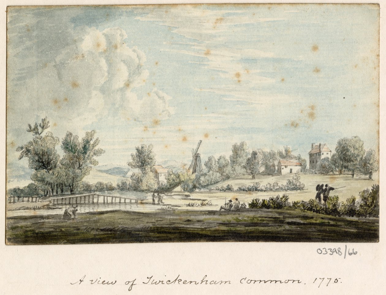 Série skic, pohledy ve Velké Británii, kontinentu a Americe 1772-1778 (akvarel) od British School