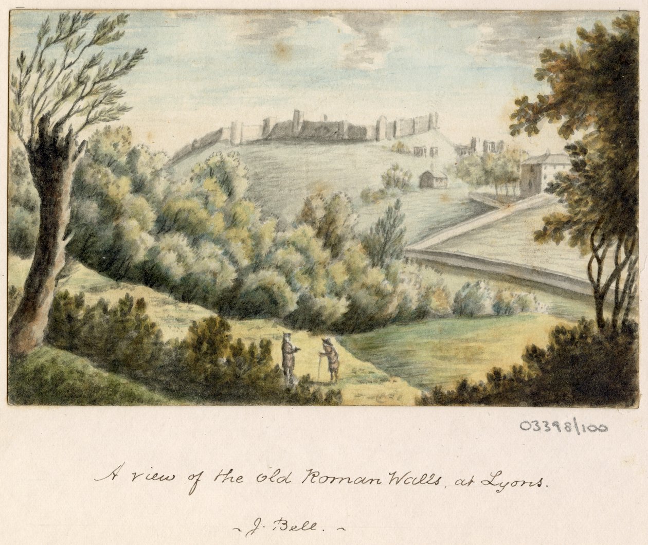 Série skic, pohledy ve Velké Británii, kontinentu a Americe 1772-1778 (akvarel) od British School