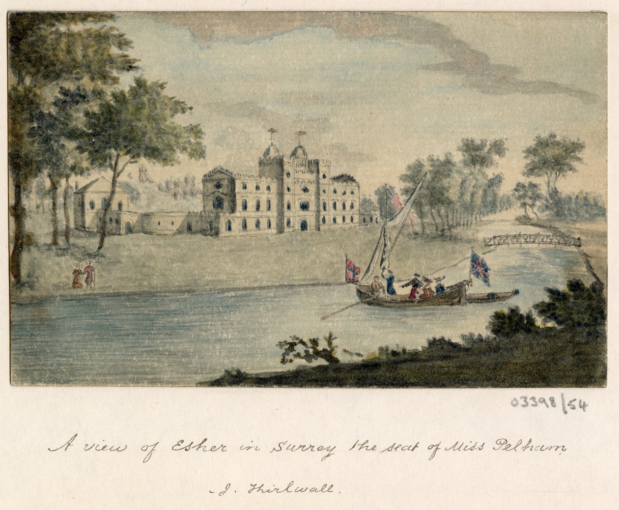 Série skic, pohledy ve Velké Británii, kontinentu a Americe 1772-1778 (akvarel) od British School