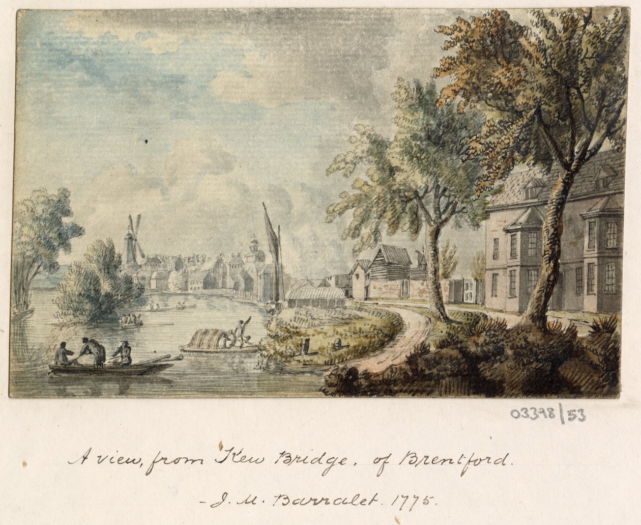 Série skic, pohledy ve Velké Británii, kontinentu a Americe 1772-1778 (akvarel) od British School