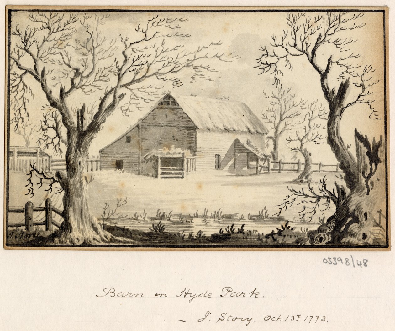 Série skic, pohledy ve Velké Británii, kontinentu a Americe 1772-1778 (akvarel) od British School
