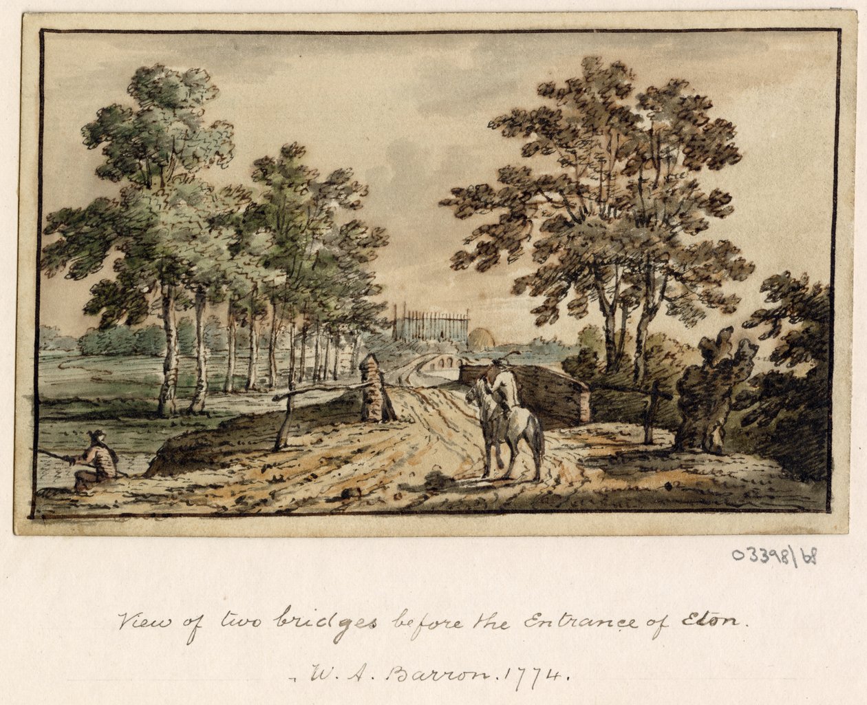 Série skic, pohledy ve Velké Británii, kontinentu a Americe 1772-1778 (akvarel) od British School