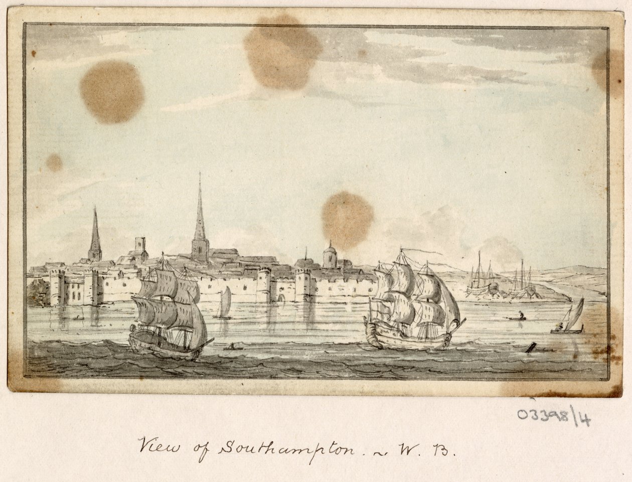 Série skic, pohledy ve Velké Británii, kontinentu a Americe 1772-1778 (akvarel) od British School