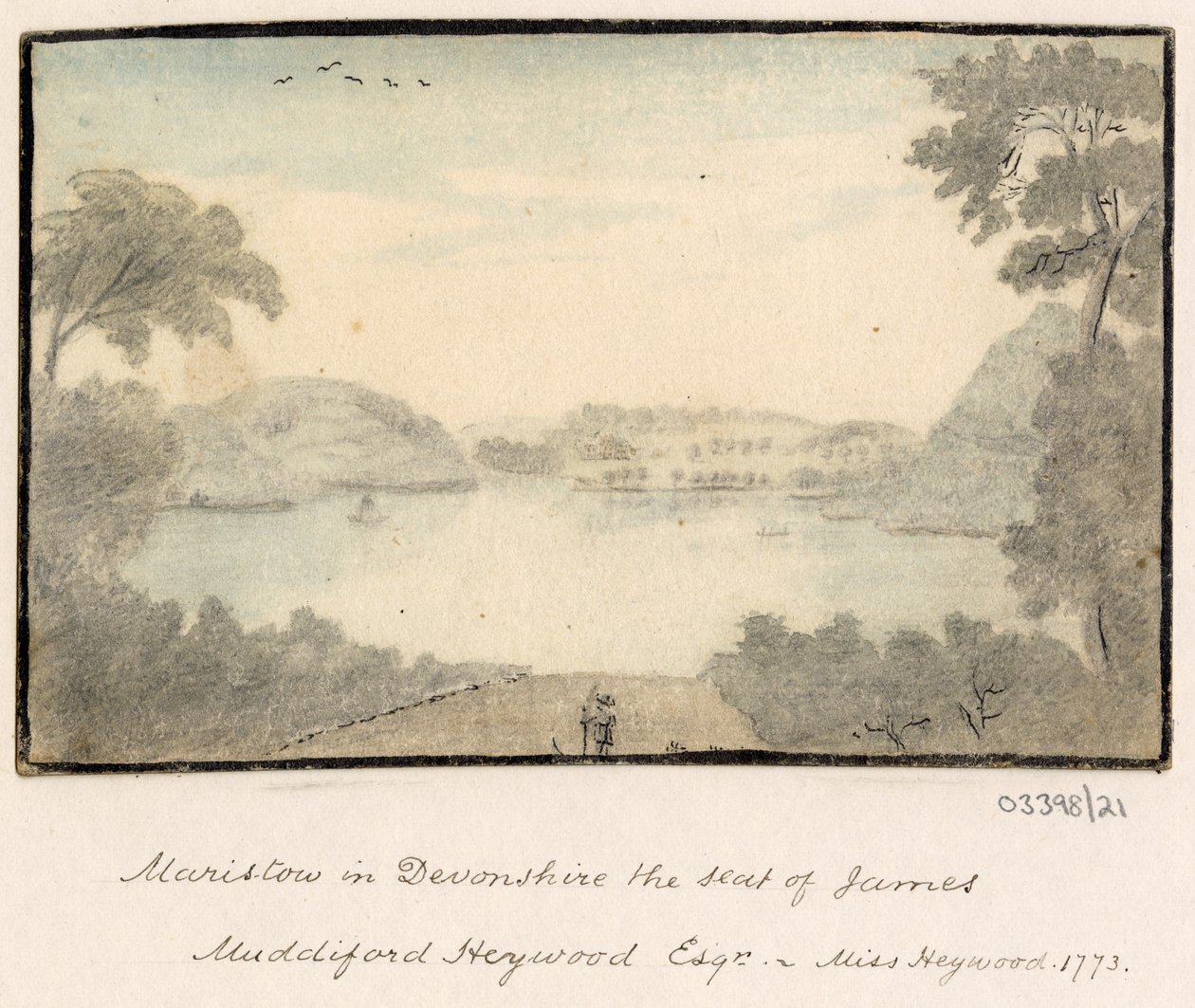 Série skic, pohledy ve Velké Británii, kontinentu a Americe 1772-1778 (akvarel) od British School
