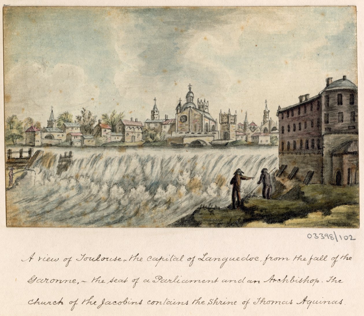 Série skic, pohledy ve Velké Británii, kontinentu a Americe 1772-1778 (akvarel) od British School