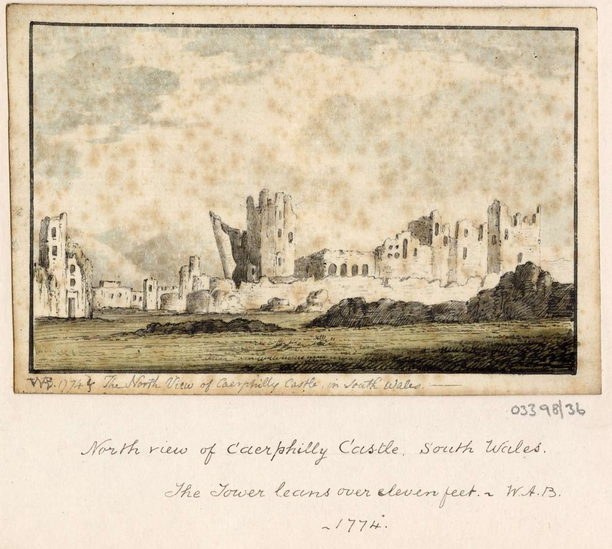 Série skic, pohledy ve Velké Británii, kontinentu a Americe 1772-1778 (akvarel) od British School