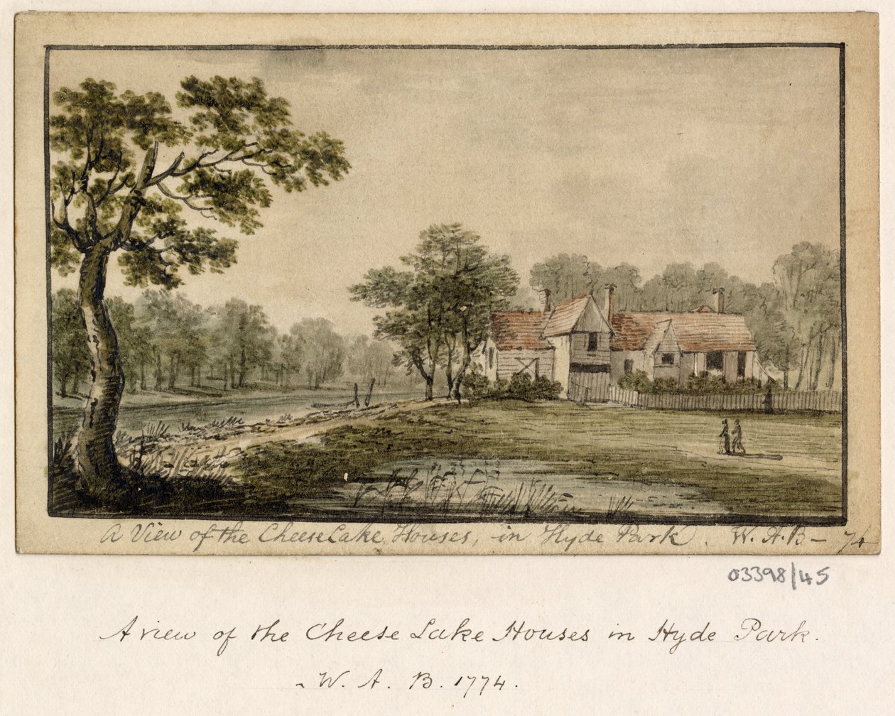 Série skic, pohledy ve Velké Británii, kontinentu a Americe 1772-1778 (akvarel) od British School