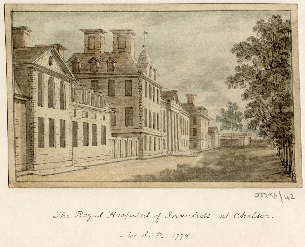 Série skic, pohledy ve Velké Británii, kontinentu a Americe 1772-1778 (akvarel) od British School