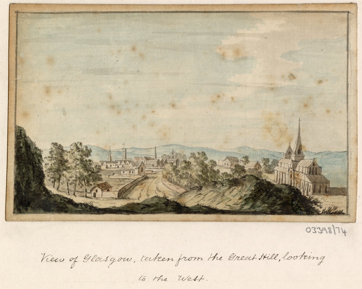 Série skic, pohledy ve Velké Británii, kontinentu a Americe 1772-1778 (akvarel) od British School