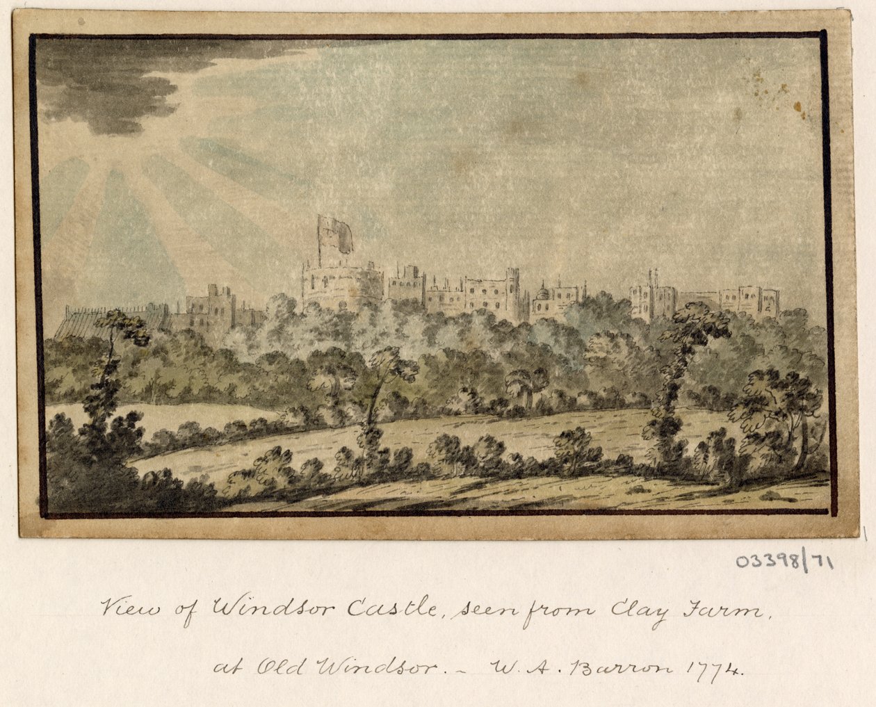 Série skic, pohledy ve Velké Británii, kontinentu a Americe 1772-1778 (akvarel) od British School