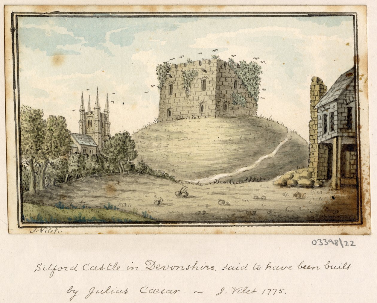 Série skic, pohledy ve Velké Británii, kontinentu a Americe 1772-1778 (akvarel) od British School