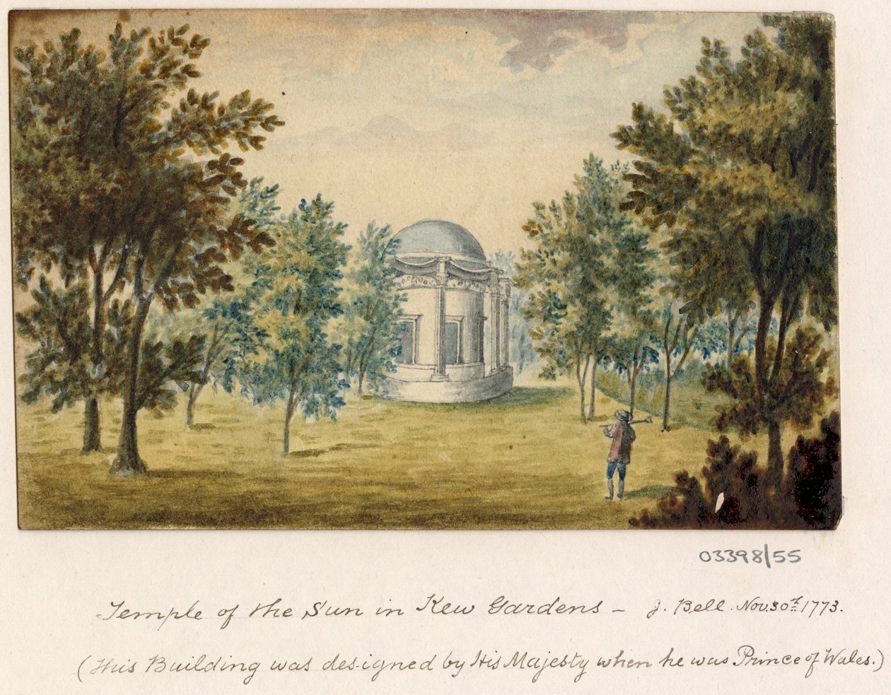 Série skic, pohledy ve Velké Británii, kontinentu a Americe 1772-1778 (akvarel) od British School