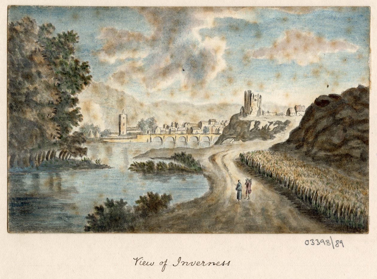 Série skic, pohledy ve Velké Británii, kontinentu a Americe 1772-1778 (akvarel) od British School