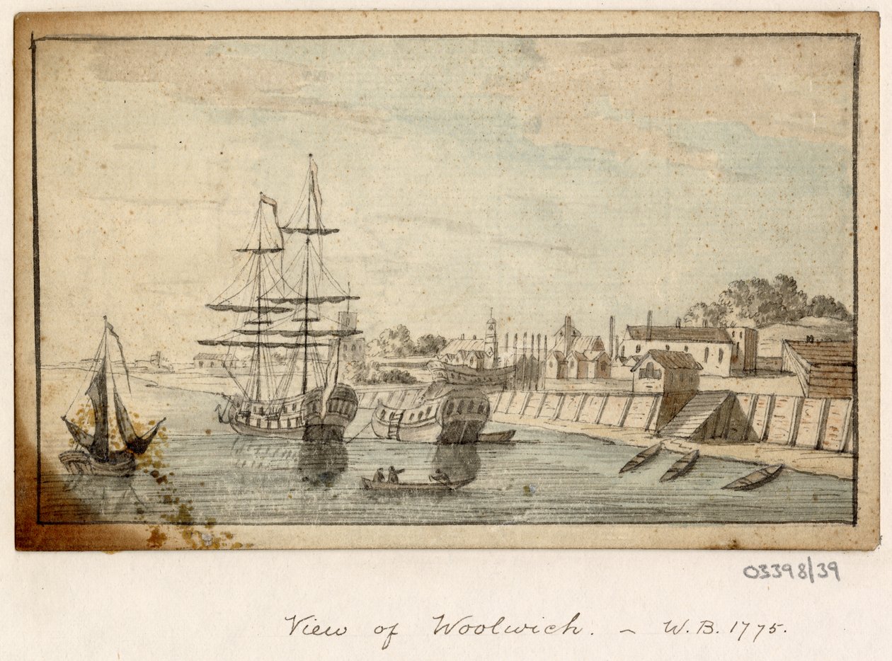 Série skic, pohledy ve Velké Británii, kontinentu a Americe 1772-1778 (akvarel) od British School