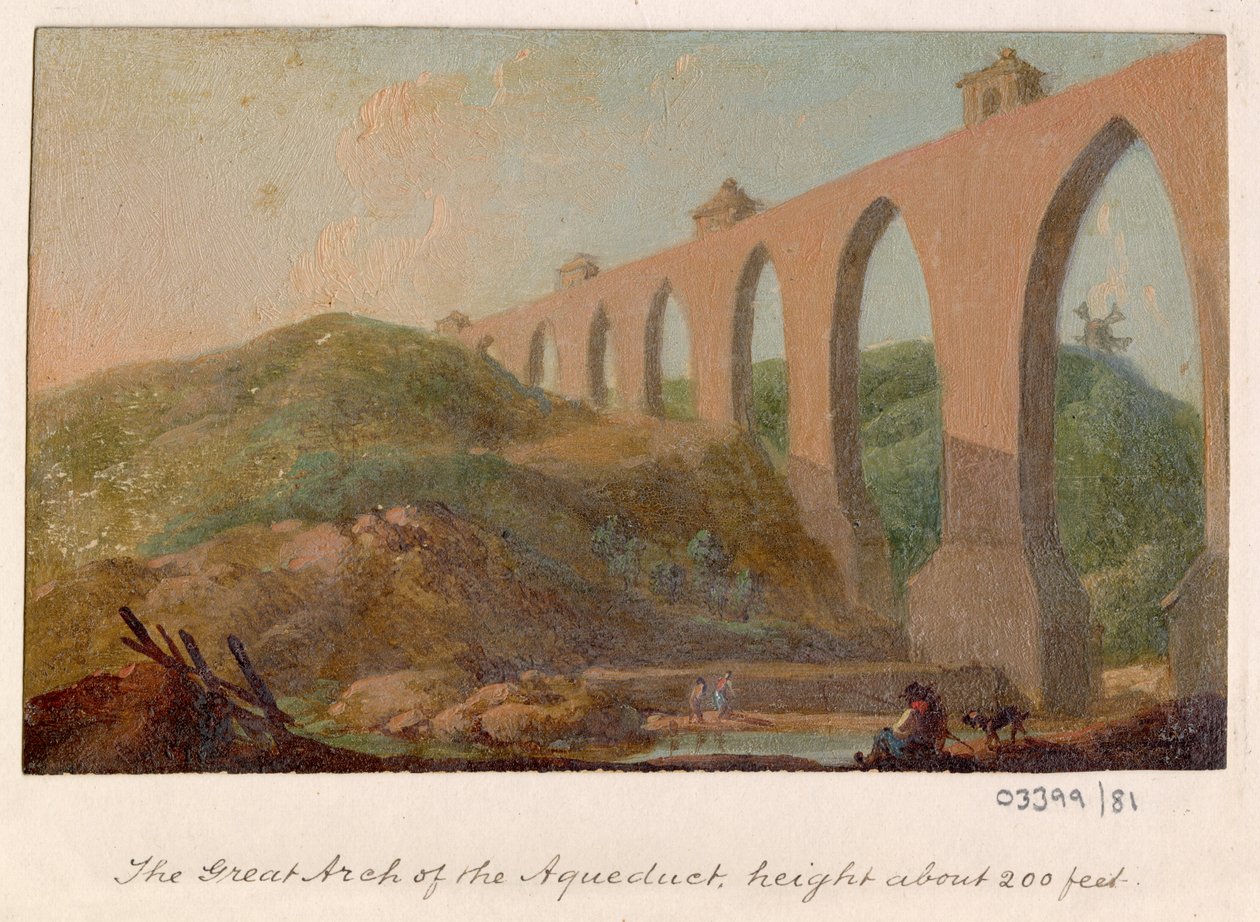 Série skic, pohledy ve Velké Británii, na kontinentu a v Americe 1772-1778 (olejomalba) od British School