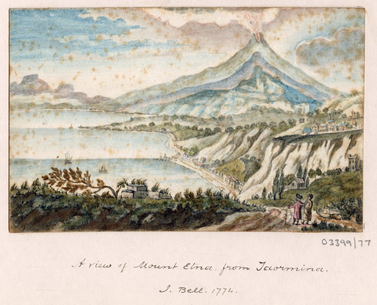 Série skic, pohledy ve Velké Británii, kontinentu a Americe 1772-1778 (akvarel) od British School