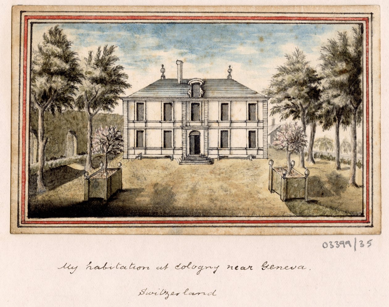Série skic, pohledy ve Velké Británii, kontinentu a Americe 1772-1778 (akvarel) od British School