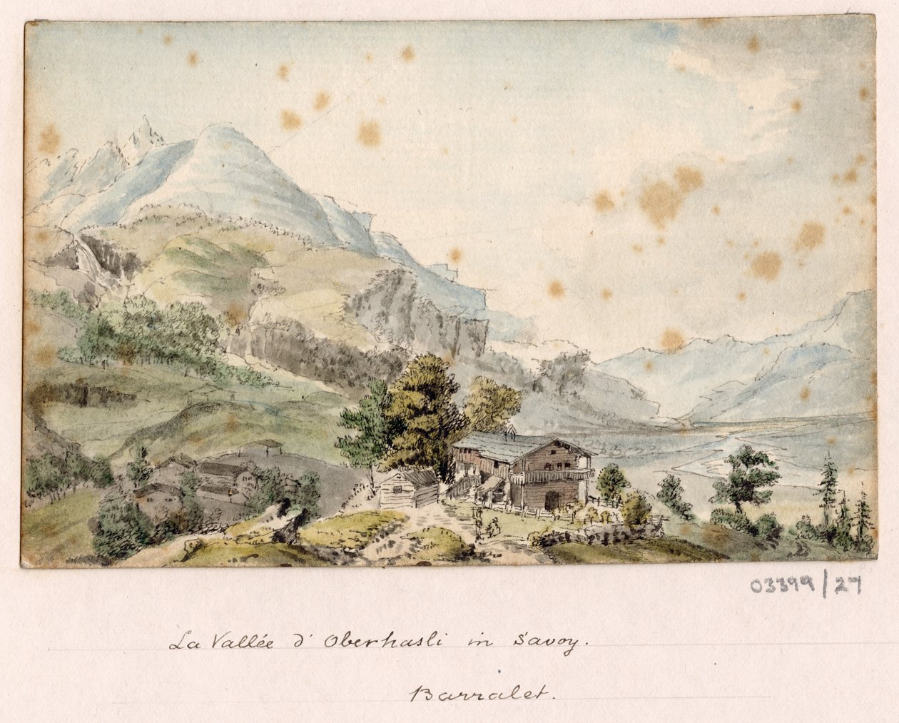 Série skic, pohledy ve Velké Británii, kontinentu a Americe 1772-1778 (akvarel) od British School