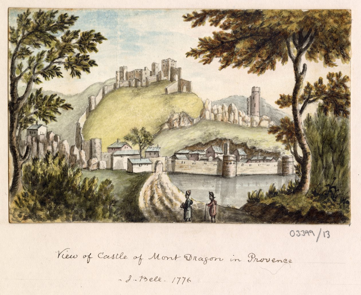 Série skic, pohledy ve Velké Británii, kontinentu a Americe 1772-1778 (akvarel) od British School