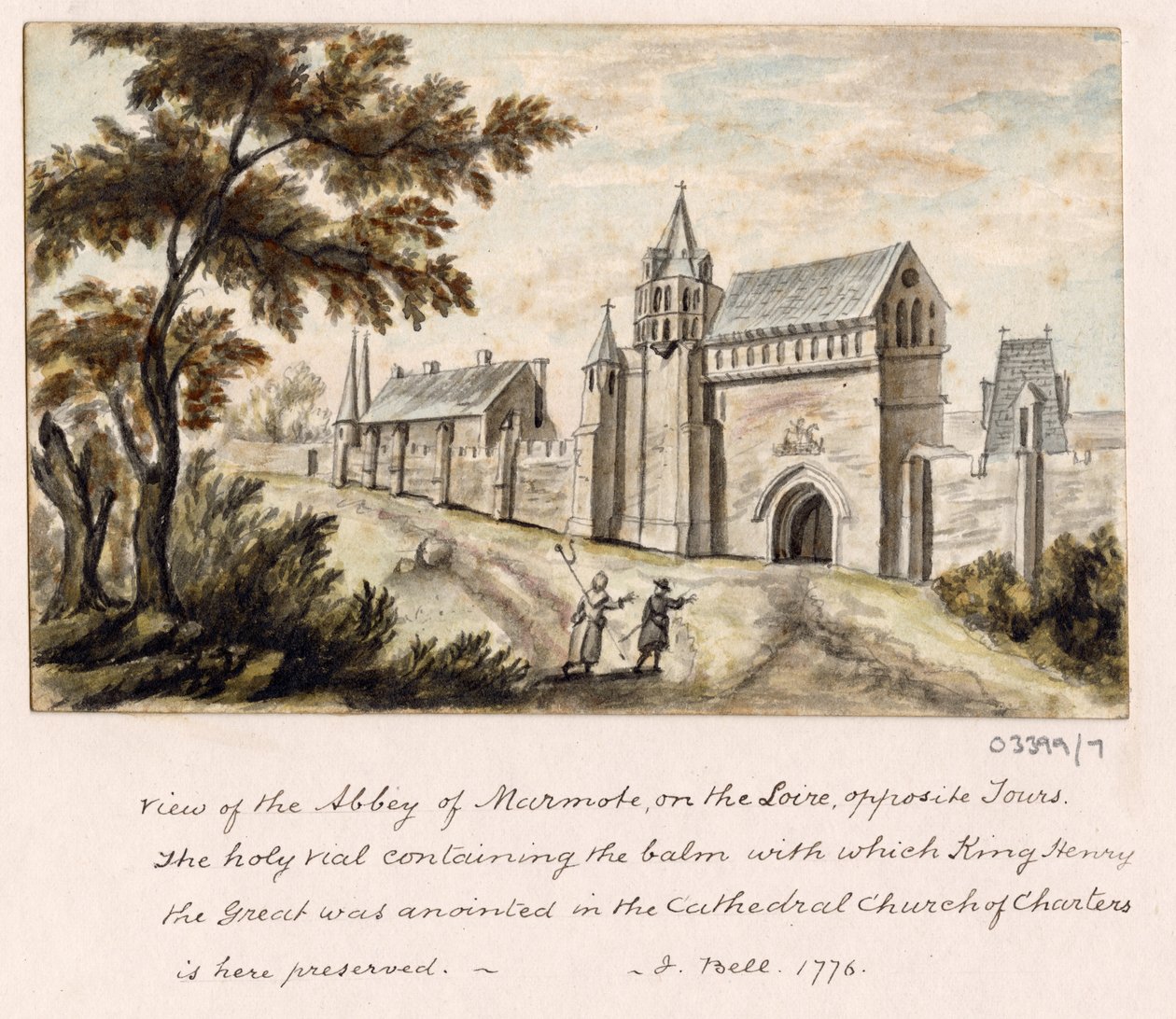 Série skic, pohledy ve Velké Británii, kontinentu a Americe 1772-1778 (akvarel) od British School