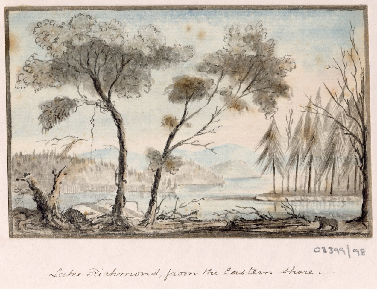 Série skic, pohledy ve Velké Británii, kontinentu a Americe 1772-1778 (akvarel) od British School