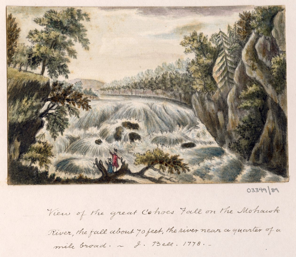 Série skic, pohledy ve Velké Británii, kontinentu a Americe 1772-1778 (akvarel) od British School