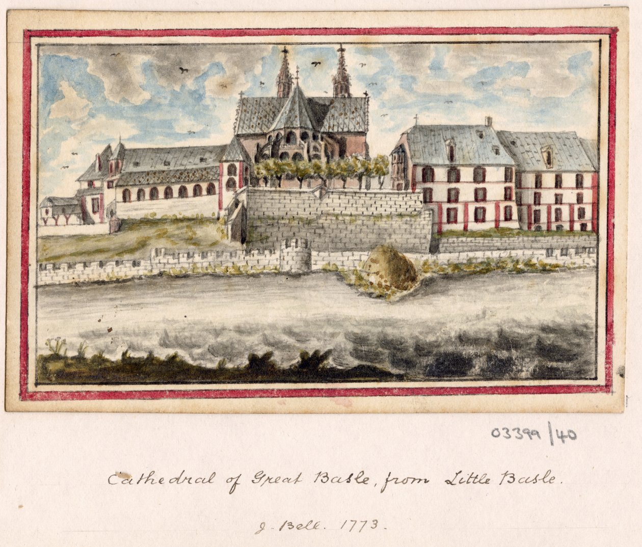 Série skic, pohledy ve Velké Británii, kontinentu a Americe 1772-1778 (akvarel) od British School