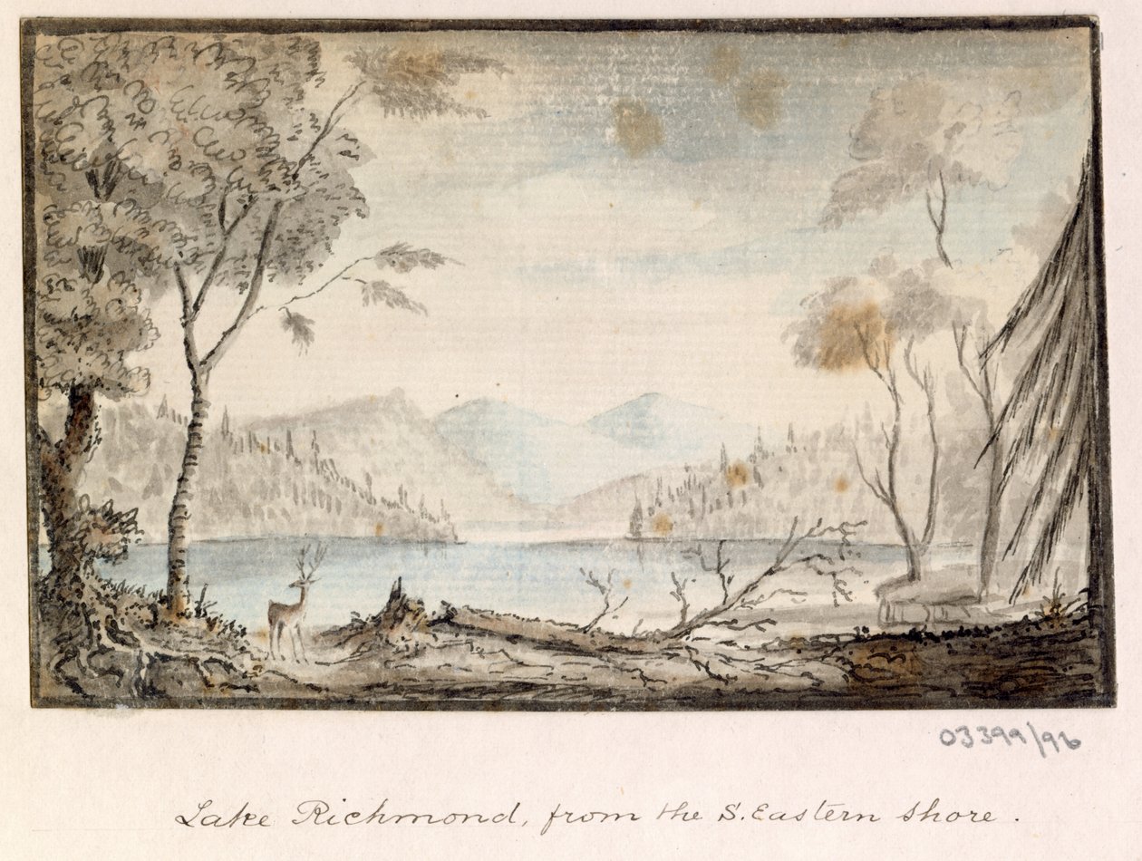 Série skic, pohledy ve Velké Británii, kontinentu a Americe 1772-1778 (akvarel) od British School
