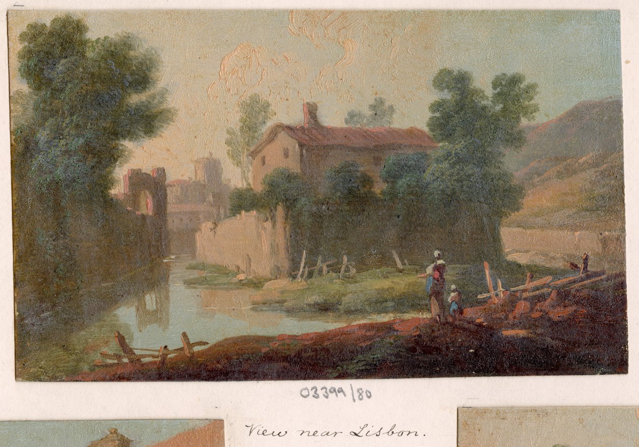Série skic, pohledy ve Velké Británii, na kontinentu a v Americe 1772-1778 (olejomalba) od British School