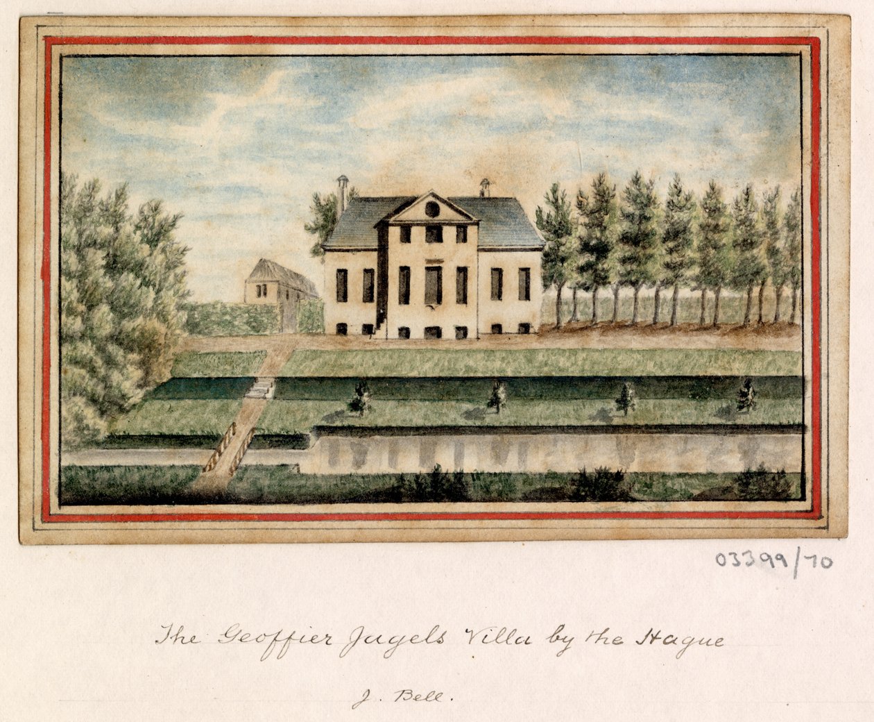 Série skic, pohledy ve Velké Británii, kontinentu a Americe 1772-1778 (akvarel) od British School