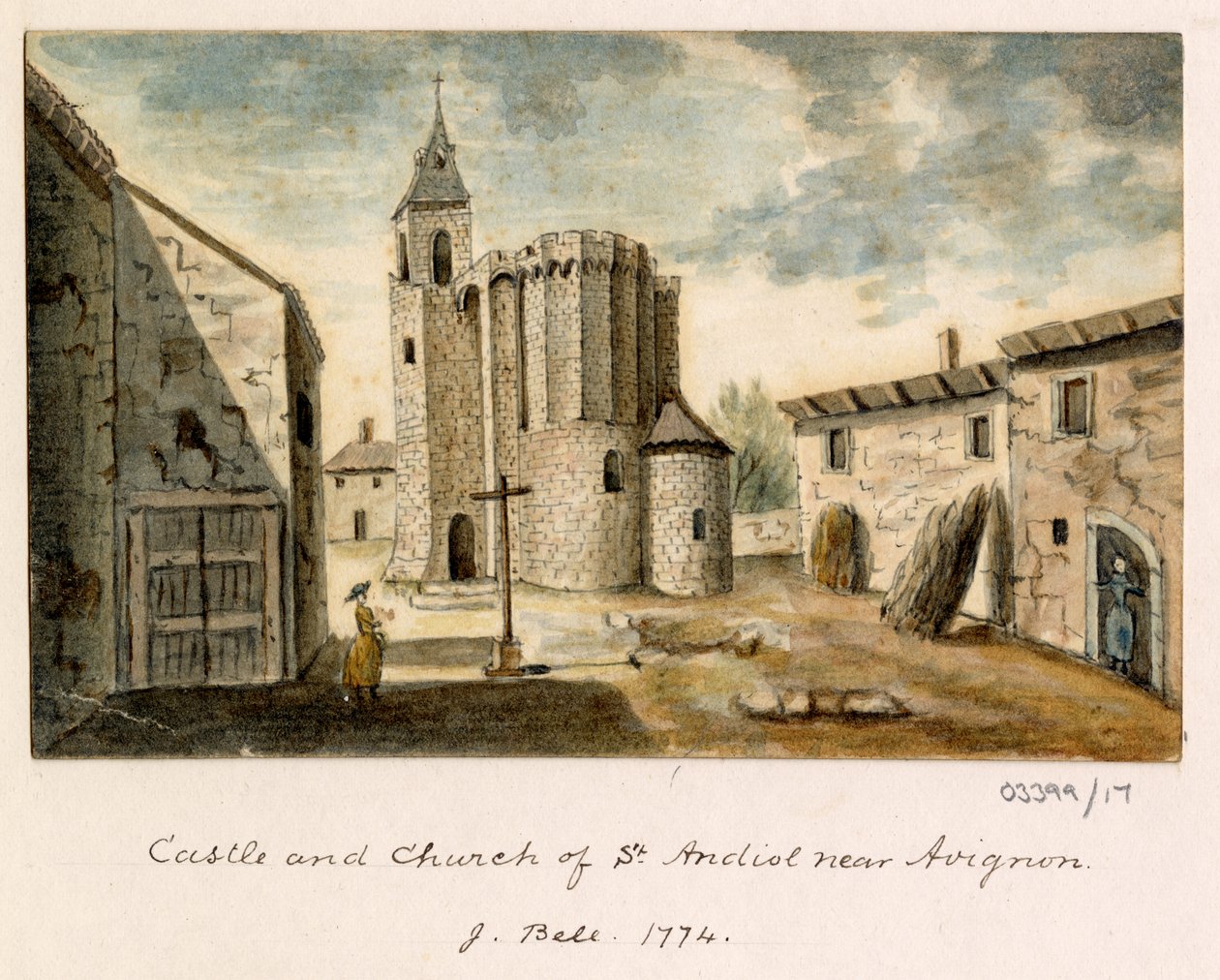 Série skic, pohledy ve Velké Británii, kontinentu a Americe 1772-1778 (akvarel) od British School