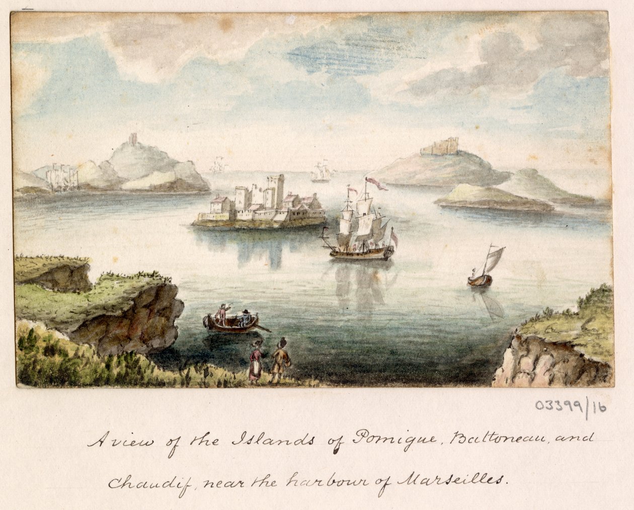 Série skic, pohledy ve Velké Británii, kontinentu a Americe 1772-1778 (akvarel) od British School