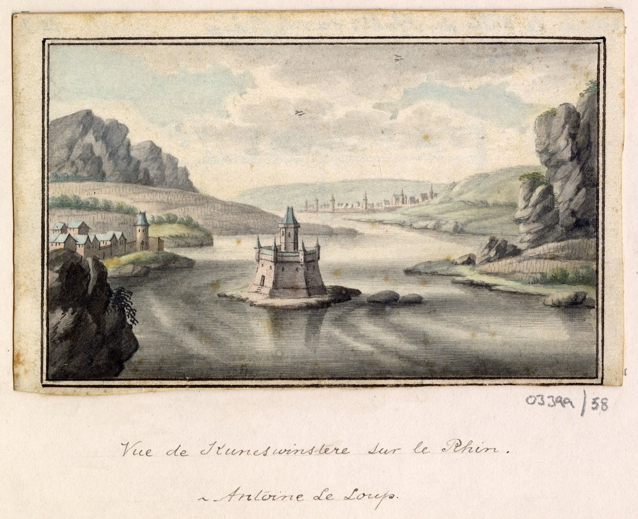 Série skic, pohledy ve Velké Británii, kontinentu a Americe 1772-1778 (akvarel) od British School