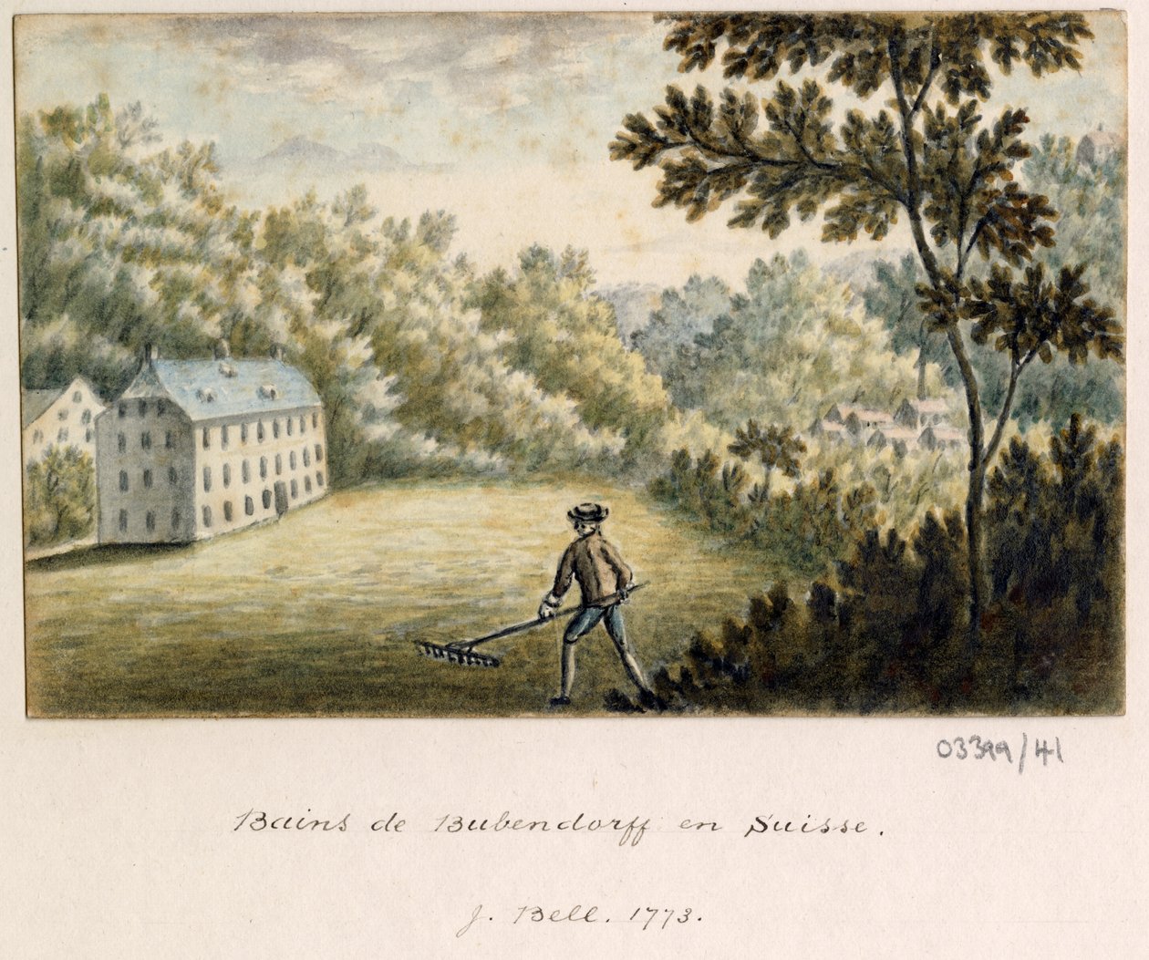 Série skic, pohledy ve Velké Británii, kontinentu a Americe 1772-1778 (akvarel) od British School