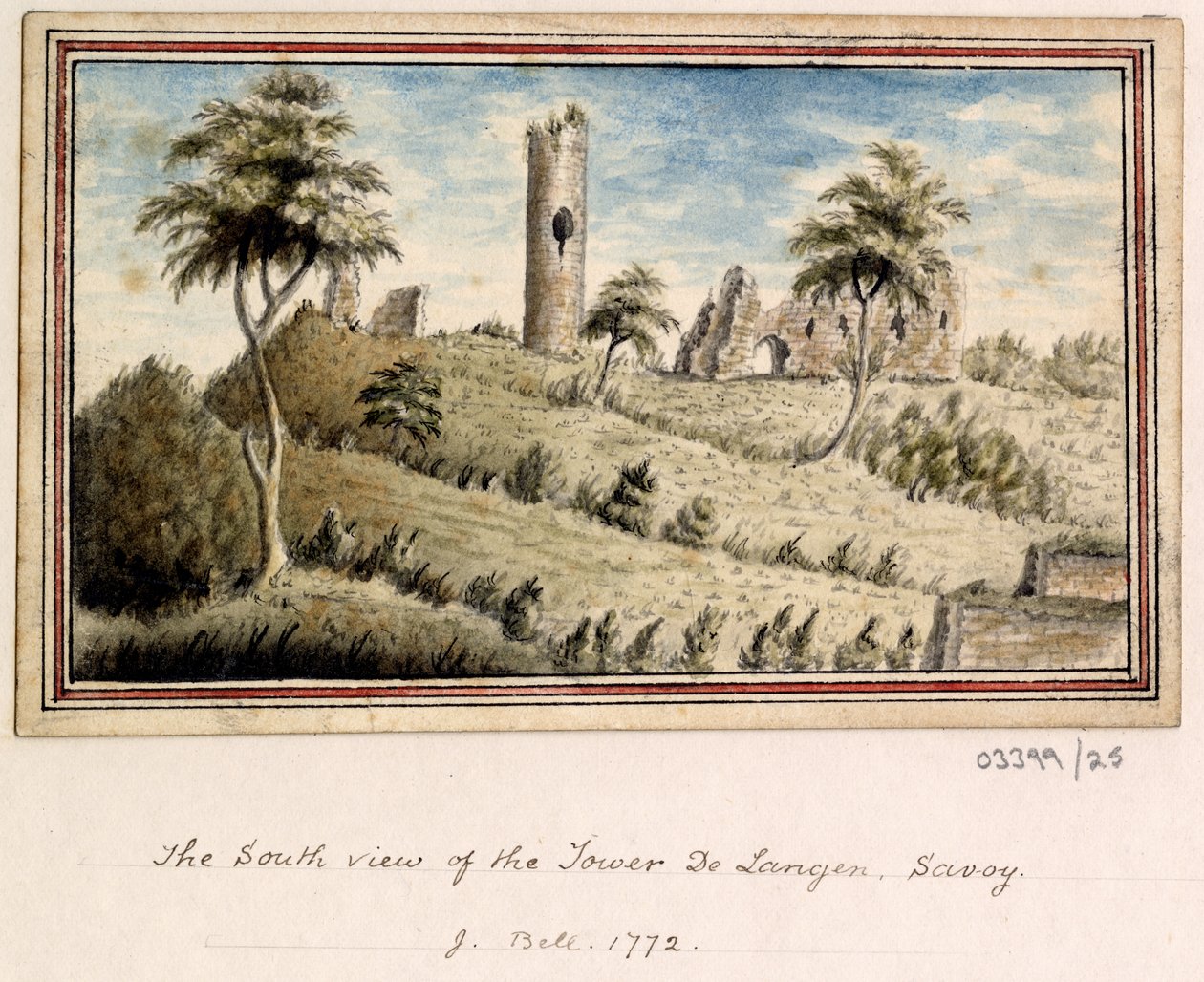 Série skic, pohledy ve Velké Británii, kontinentu a Americe 1772-1778 (akvarel) od British School