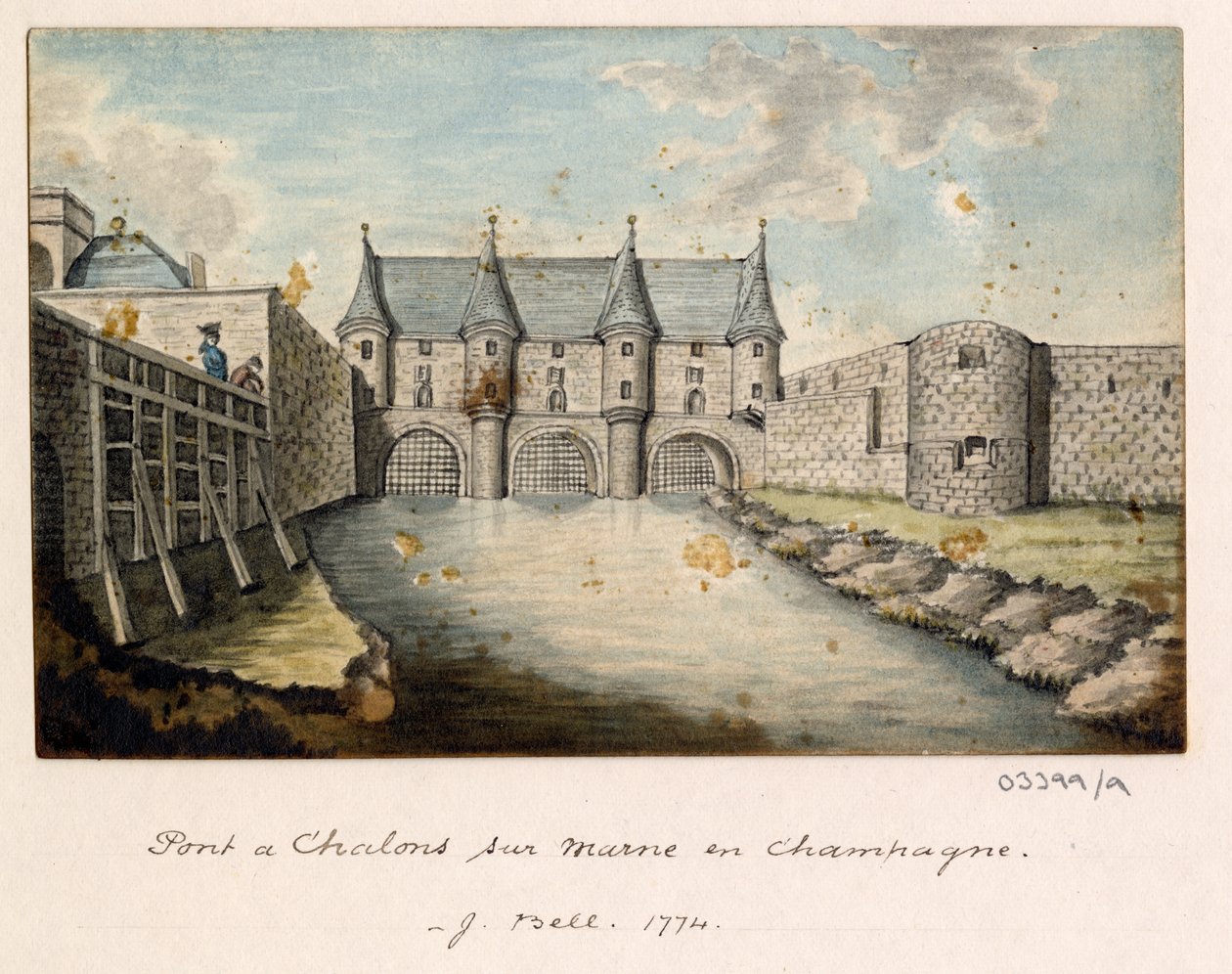 Série skic, pohledy ve Velké Británii, kontinentu a Americe 1772-1778 (akvarel) od British School