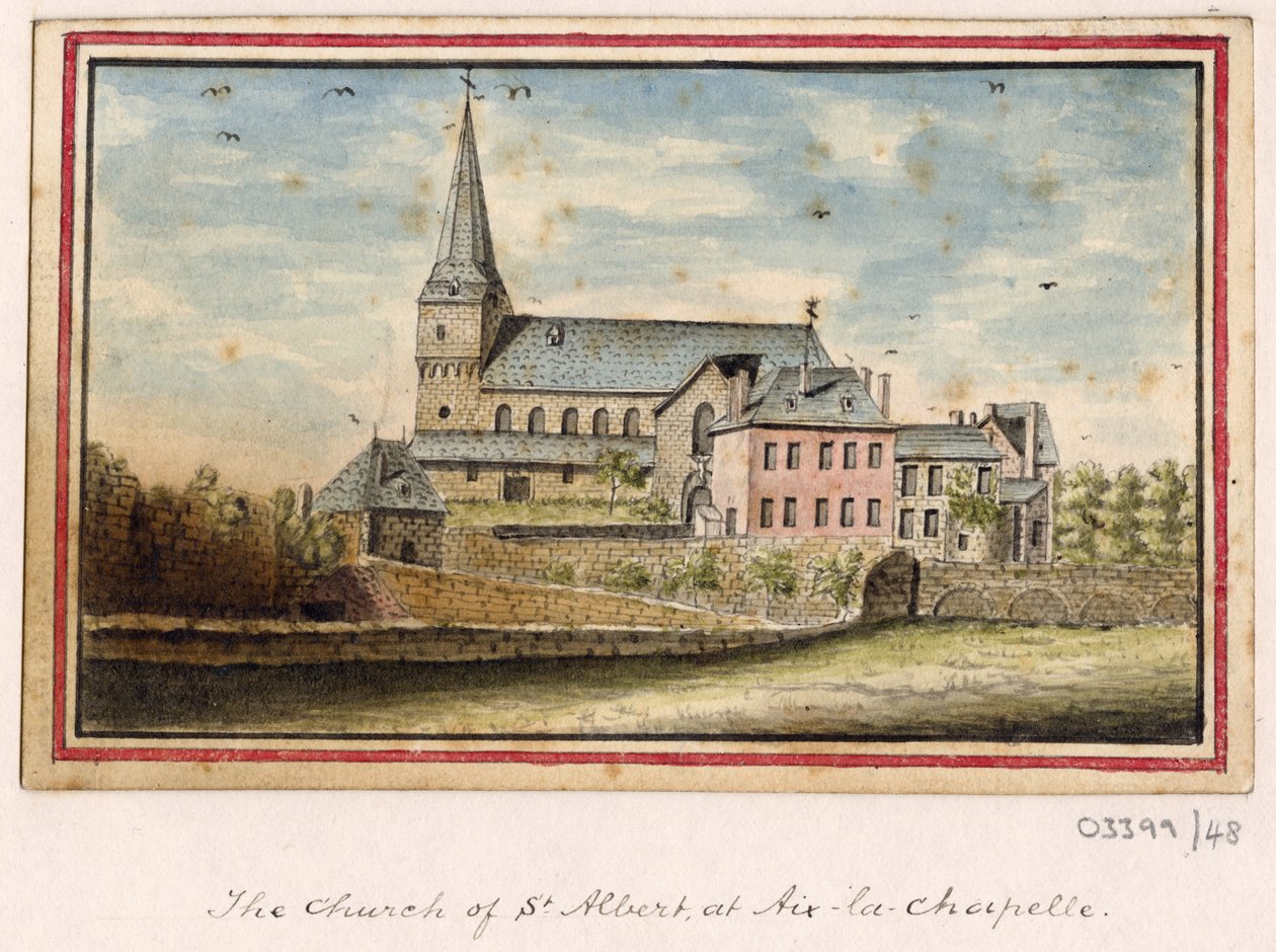 Série skic, pohledy ve Velké Británii, kontinentu a Americe 1772-1778 (akvarel) od British School