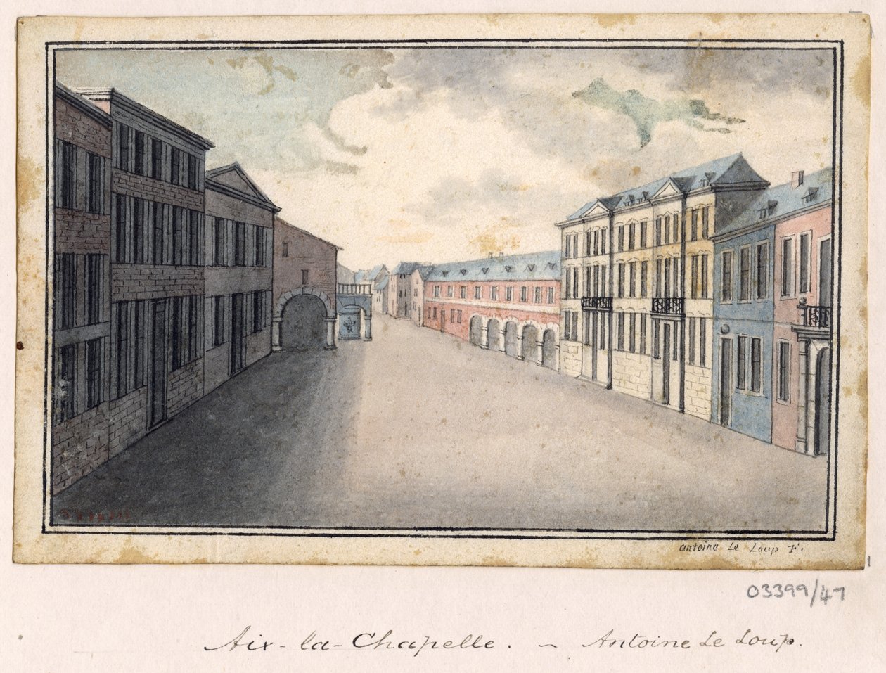 Série skic, pohledy ve Velké Británii, kontinentu a Americe 1772-1778 (akvarel) od British School